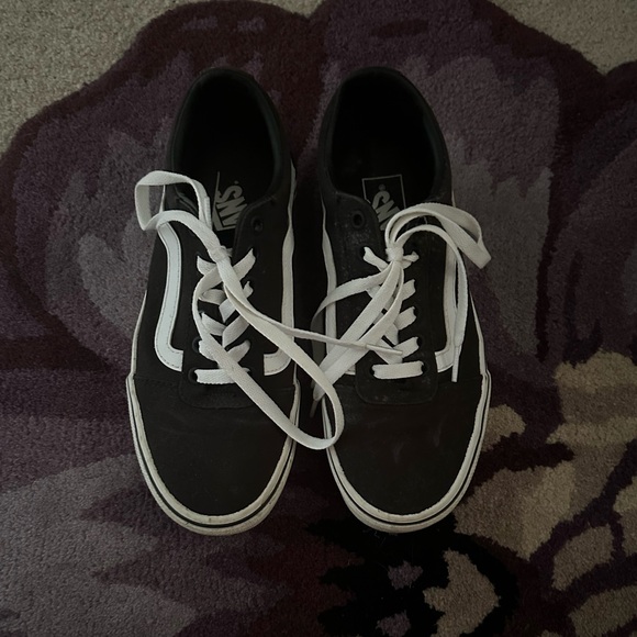 Black Vans Size 8 W - Picture 1 of 8